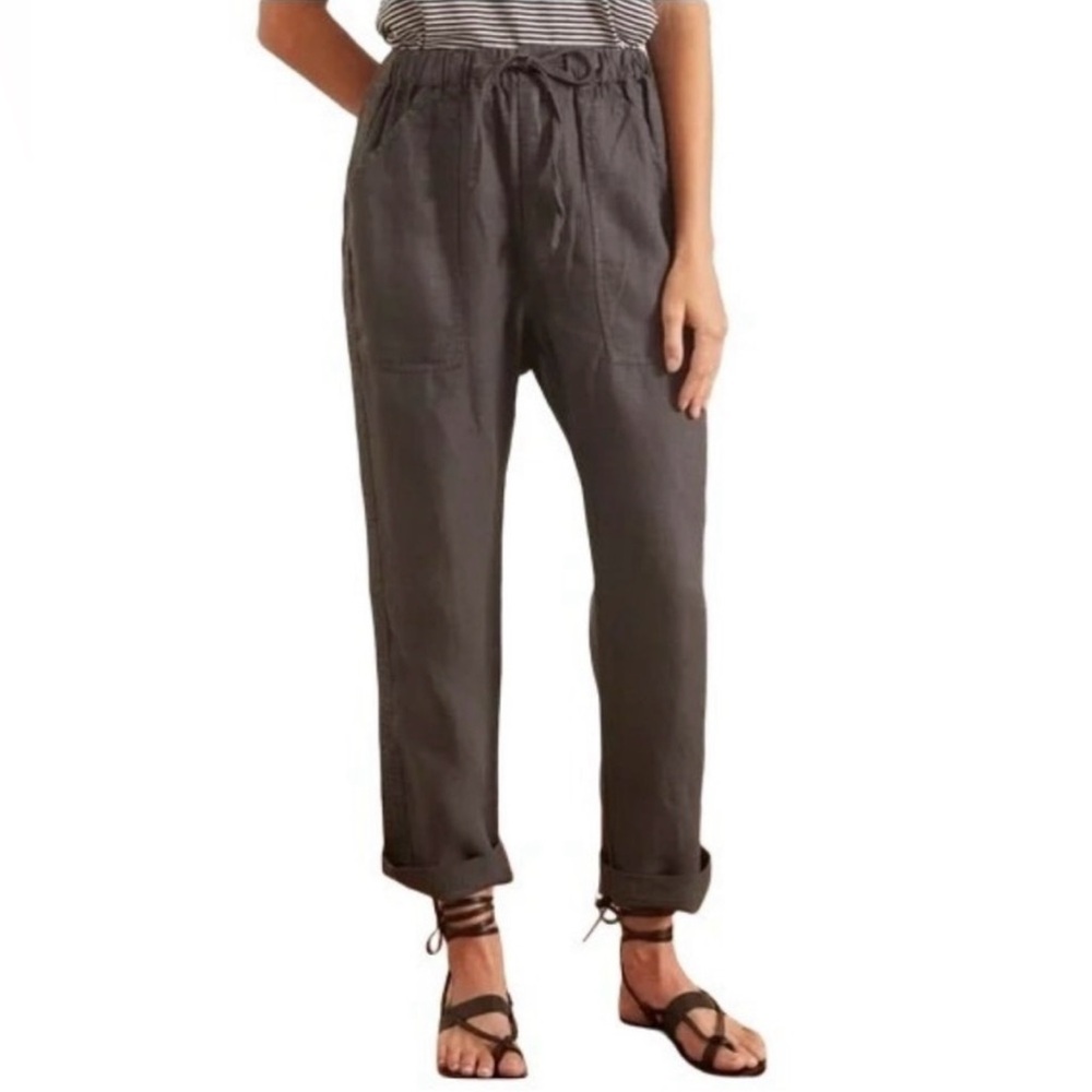 Alex Mill Asphalt Gray Elastic Waist Linen Pants Size 0